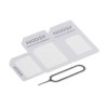 Techsuit - Nano SIM Adapter Unlimited Innovation - All in One Nano &amp;amp; Micro SIM Converter Kit + Steel Tray Eject Pin - White