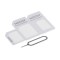 Techsuit - Nano SIM Adapter Unlimited Innovation - All in One Nano &amp;amp; Micro SIM Converter Kit + Steel Tray Eject Pin - White