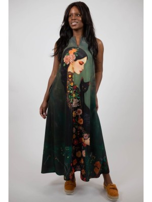 ROCHIE LUNGA FARA MANECI CU BUZUNARE CAT MELEK TALIE UNICA Multicolora foto