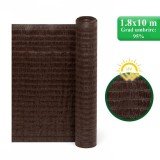 Plasa de umbrire, HDPE, UV, 230 g/mp, grad umbrire 95%, maro, 1.8x10 m, Strend Pro
