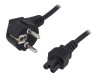 Cablu de Alimentare 3x0.75mm2 CEE 7/7 (E/F) ștecăr &icirc;n unghi la IEC C5 mamă, QOLTEC