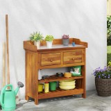 vidaXL Dulap de grădină cu sertar cu raft Maro 78 x 36.5 x 78cm 42001366