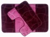 Set 2 Covorase Baie, Antiderapante, Sariyer Aubergine - 60x100/50x60
