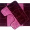 Set 2 Covorase Baie, Antiderapante, Sariyer Aubergine - 60x100/50x60