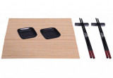 Cumpara ieftin Set 7 piese pentru sushi Excellent Houseware, portelan, negru