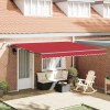 Marchiza retractabila automata Gossi cu led rosu 400x350 cm, material de schimb pentru marchiza Gossi pentru cadru de 4x3.5 m rosu
