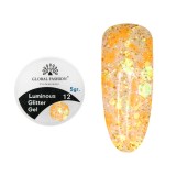 Gel luminiscent Luminous Glitter Gel cu sclipici hexagon 5g, 12
