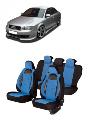 Set huse scaune compatibile Audi A4 B6 (2002-2008) Piele + Textil foto