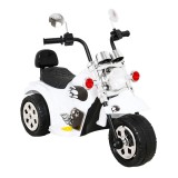 Motor Hot Chopper Alb, 6V/4,5Ah, lumina fata, roti din plasti, dimensiune 88 x 33 x 61 cm