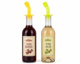Cumpara ieftin Set 2 dopuri picuratoare pentru sticle, galben si verde, dozatoare cu capac pentru vin, ulei, otet si lichide