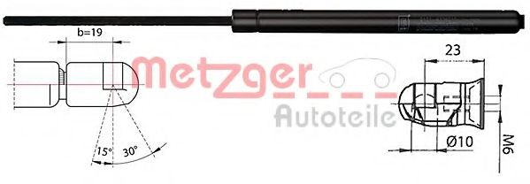 Amortizor portbagaj KIA CEED SW (ED) (2007 - 2012) METZGER 2110536