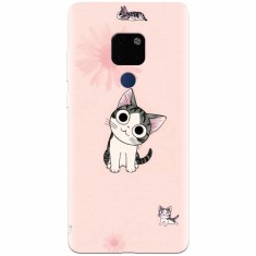 Husa silicon pentru Huawei Mate 20, Cute Cat 101 foto