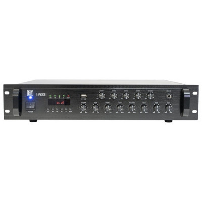 Mixer amplificat PA linie BST 100W 350W 5 zone cu USB, BT, SD, FM foto