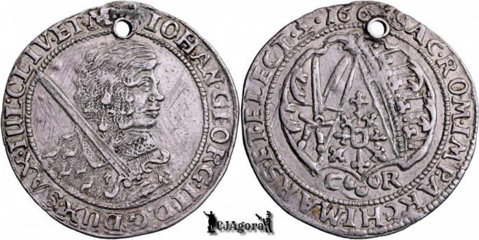 1667 CR, ⅛ Thaler - Ioan George - Electoratul Saxoniei (linia Albertiniană)