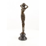 Dansatoare scarab- statueta Art Deco din bronz pe un soclu din marmura DC-9, Nuduri