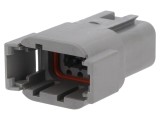 Conector cablu-cablu ATM 8 pini gri IP67