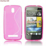 Husa Silicon S-Line Roz pentru HTC Desire 500 - Protectie Premium