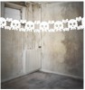 Ghirlande decorative pentru petrecere tematica Halloween, hartie, 3 m, alb/negru