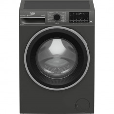 Masina de spalat rufe Beko B5WFU58415M, 8 kg, 1400 RPM, Hygiene+, Steam Therapy, Clasa A, Gri