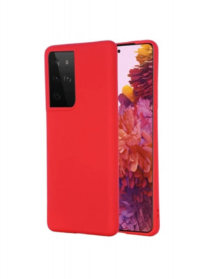 Husa Telefon Silicon Samsung Galaxy S21 Ultra g998 5G Matte Red foto