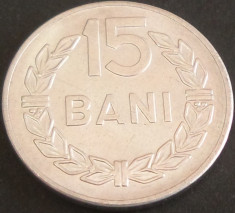 Moneda 15 BANI - RS ROMANIA, anul 1975 *cod 4567 PERFECT UNC - ALUMINIU! foto