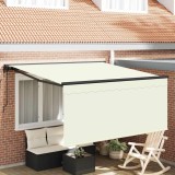vidaXL Cortina Retractabilă Crem 350 x 250 cm Poliester și Aluminiu 3330210