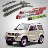 Cumpara ieftin Ștergătoare Suzuki Jimny FJ 1998-2018 | Set Față și Spate Flat &ndash; TeamCar&reg;
