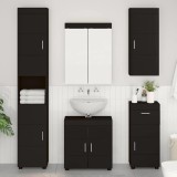 vidaXL Set de mobilier pentru baie cu sertar TULUM Negru Lemn compozit 3398055