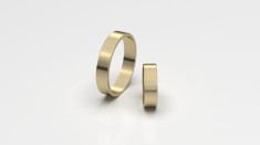 Verigheta dama/barbat din aur galben - 51