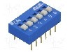 Intrerupator DIP, 2 pozitii, montare THT, 6 sectiuni, ECE - EDG106S