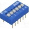 Intrerupator DIP, 2 pozitii, montare THT, 6 sectiuni, ECE - EDG106S