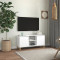 Comoda TV cu picioare din lemn masiv, alb, 103,5x35x50 cm