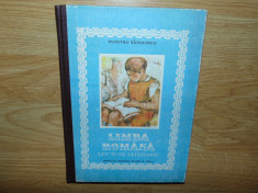 LIMBA ROMANA -LECTURI LITERARE MANUAL PTR.CL.VIII-A -DUMITRU SAVULESCU ANUL 1980 foto