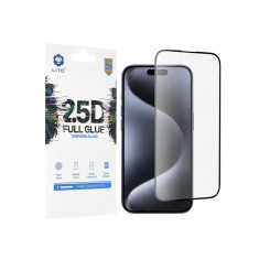 Folie Sticla pentru Apple iPhone 15 Pro Lito 2.5D FullGlue Glass Negru