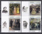 Sierra Leone 2019 - Picturi de Ilya Repin, Serie cu Tabsuri, MNH