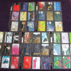 Colectie Romania 45 carduri bancare, nebancare & diverse cartele, toate diferite