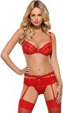 Set Lenjerie Sexy Heartina Rosu S/M, Obsessive