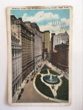 Carte postala veche vedere Bowling Green and Broadway Looking North NY, 1929, Circulata, Printata