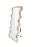 Cumpara ieftin Oglinda podea rama catifea crem 66 x 160 cm