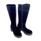 Cizme dama din piele intoarsa cu platforma Dina Black