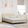 VidaXL Cadru de pat fără saltea, crem, 120x200 cm, textil 3310452