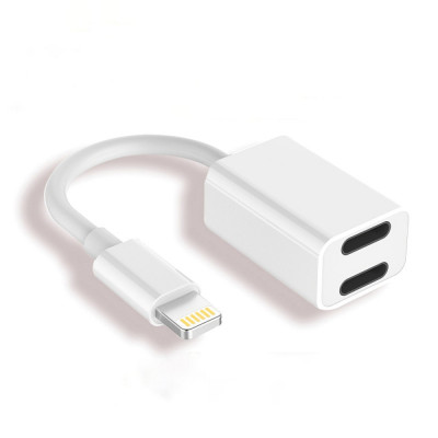 Adaptor Audio Lightning la Lightning Lenovo Ragau cu incarcare, Alb foto