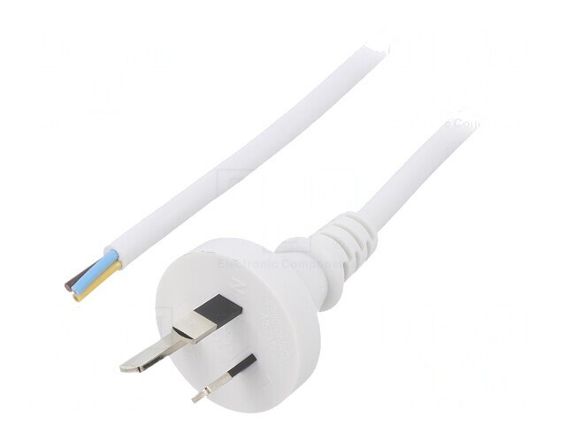 Cablu PVC 3x1mm2 5m Alb 10A