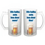 Set 2 halbe de bere personalizate Nasu, si Finu,