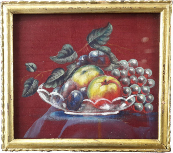Tablou &ndash; Bol cu fructe &ndash; pictură pe catifea