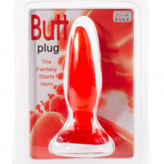 Anal Plug Silicon Moale Rosu