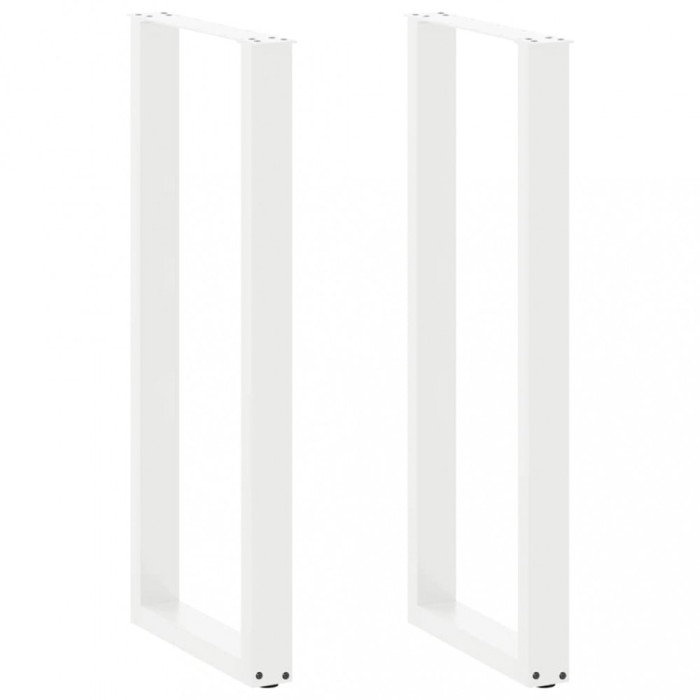 vidaXL Picioare de masă de bar &icirc;n formă de U, 2 buc., alb, 40x(110-111) cm, oțel 4013241