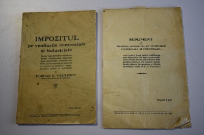 Impozitul pe veniturile comerciale si industriale (1926) foto