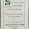 Reclamă interbelică la Mașina de cusut Singer, pe carton, 14 x 9,5 cm, Bourne &amp; Co Bucuresti, Bd. I C Bratianu Nr 21, comert romanesc interbelic