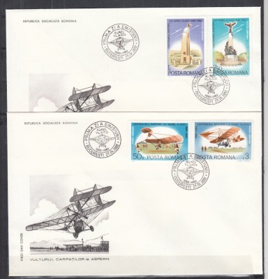 ROMANIA 1982 LP 1061 CENTENARUL NASTERII LUI AUREL VLAICU SERIE FDC foto